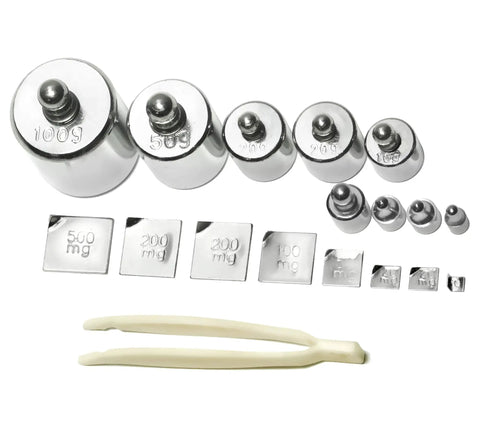 19 Piece Calibration Weight Set 100g With Tweezers And Presentation Box In 10mg Increments Top Notch For Ultra Precise Balancing On Digital Jewelry Diamond Pocket And Lab Scales including various weight sizes