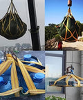 Heavy Duty Canvas Cargo Net For Pallet Lifting, Real Workhorse With Reinforced Handles, 1.2 To 1.5 Ton Capacity, Size 150x150 Cm