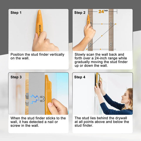 Top Shelf Magnetic Stud Finder With No Batteries Needed Fast And Dead On Way To Spot Screws Nails And Wood Metal Framing Hidden In Drywall Or Lumber Walls For Weekend DIY Builds That Really Deliver The Goods