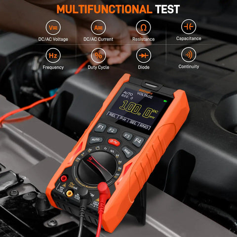 Handheld 3 In 1 Oscilloscope Multimeter And Waveform Generator With 12MHz Bandwidth 50MSaPerS Sampling USB Lab Scope Kit on car engine