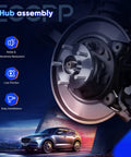 Rear Wheel Hub And Bearing Assembly 512450 For Honda Civic 2013 2014 2015 With ABS 5 Lug 2 Piece Set Includes Tone Ring Sensor