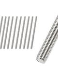 Heavy Duty M3 X 80mm Fully Threaded Rod And Studs Forged From 304 Stainless Steel With Right Hand Threads Built For Anchor Bolts Clamps Hangers U Bolts And No Nonsense Shop Builds 10 Pack, showing a full threaded rod and ten unheaded studs.