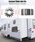Diagram of 15 Tooth Spur Gear for RV Slide Outs with measurements, showcasing its use and size details.