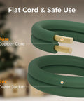 Foot Pedal Switch Extension Cord With On Off Switch, 3 Outlets, 10 Foot Length, showing copper core and PVC jacket