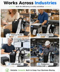 Kickass Heavy Duty Automatic Label Rewinder With Eight Speed Levels And Two Way Rewinding Tech for coreless rolls in office and factory settings.