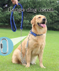 Golden retriever with large dog leash using Twenty Pcs One Eighth Inch Quick Links 304 Stainless Steel Oval Threaded D Shape Repair Chain.