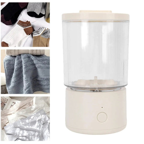 Portable Mini Washing Machine 1.6L Rechargeable Cordless Foldable Design, perfect for quick hand washes and compact storage.