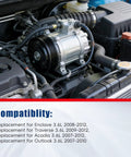 Top Shelf AC Compressor And Clutch Assembly Compatible With Buick Enclave Chevy Traverse Gmc Acadia Outlook 3 6 Liter Drop Right In installed in engine bay