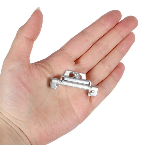 12 Piece DIN Rail End Stops Kit For 35mm Rails With Screw Clamps Galvanized Iron Alloy Ends That Lock Terminal Blocks No Slip And Secure Components In Electrical Panels And Control Cabinets, hand-held end stop