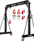 3 Ton Portable Gantry Crane With 6600 Lbs Load Capacity showing robust steel frame and accessories