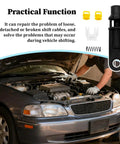 Mechanic using Transmission Shifter Cable Linkage Bushing Repair Kit Replaces 15276979 52855956AG Durable Polyurethane And Plastic Composite Set For Gear Shifter Linkage Repair, Compatible With Durango 1500 And Acadia on car engine