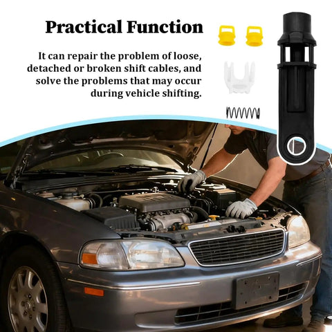 Mechanic using Transmission Shifter Cable Linkage Bushing Repair Kit Replaces 15276979 52855956AG Durable Polyurethane And Plastic Composite Set For Gear Shifter Linkage Repair, Compatible With Durango 1500 And Acadia on car engine