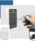 Built Tough Wireless Keypad With No Nonsense IP54 Weatherproof Cover For 433Mhz Gate Openers, hand pressing remote to copy signals.