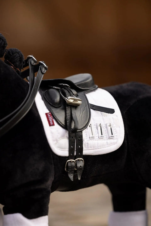 Miniature Toy Pony Dressage Saddle Pad With Soft Suede And Cotton Lining Removable Competition Numbers Perfect Gift For Kids Aged 3 And Up