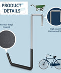 Image of a single black Six Pack Heavy Duty Rafter Hook for hanging, vinyl-coated galvanized steel, for bikes, ladders, garage storage.