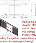 Technical diagram of the 70 Inch Hydraulic Rotary Tiller Attachment For Skid Steer Loaders mount plate dimensions