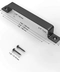 2 Pack 10 Inch Rustic Barn Door Handle Black Steel Pull with dimensions and screws for Sliding Doors Gates Sheds