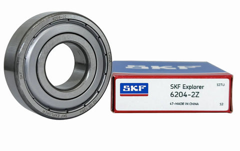 6204-2Z Ball Bearings 20x47x14 mm Deep Groove With Double Metal Shield beside SKF box
