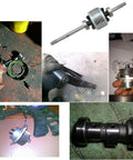 6 Pieces 6200 ZZ Deep Groove Ball Bearings With Double Metal Seal Pre Lubricated components disassembled and displayed