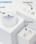 High Fidelity Earplugs 19dB Noise Reduction For Musicians And Showgoers Large Fit with carry case and final look display