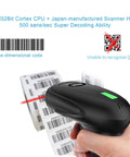 User holding Wireless Barcode Scanner 2 In 1 With 2.4GHz Wireless And USB 2.0 Wired Connection scanning product barcodes.