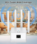 Dual Band WiFi Booster Delivers 1200Mbps For Lag Free Streaming And Gaming Covers Up To 15999 Sq Ft And 105+ Devices in home