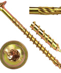 Built Legit Quarter Inch By Three Quarter Structural Lag Screws Fifty Pack With Torx Star Drive showing detailed angled views.