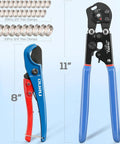 2 In 1 Ratchet PEX Crimping Tool With Cinch And Remove Function, Versatile PEX Crimper From Three Eighths Inch To One Inch