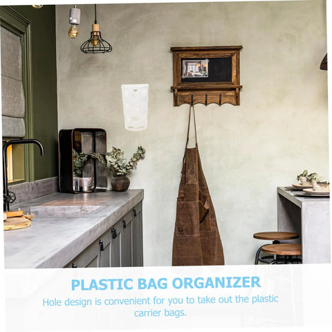 Premium Plastic Bag Dispenser With Large Multi Holes For Easy Pull Trash Roll Organizer And Grocery Sack Counter Rack To Keep Your Kitchen Crisp And Straight Up Neat
