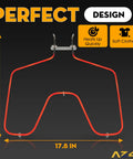 Oven Bake Element Replacement For GE Hotpoint Kenmore Ranges WB44K10005 shown with 17.8x17.8 inch dimensions and features