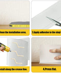 Installation steps for Super Easy Install Flexible Vinyl Baseboard Trim Molding Five Inches Wide And Forty Feet Long Cove Base