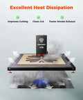 Front view of ACMER 300x300mm honeycomb laser bed with aluminum backing plate for diode CO2 laser engravers.