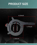 Universal Motorcycle Throttle Cruise Control And Easy Push Boost Lock dimensions shown in inches on a black background.