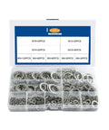 Internal Star Tooth Lock Washers Assortment Kit featuring compartmentalized box with 410 pieces of hardened steel washers