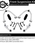 Complete Front Suspension Kit for 2003 to 2009 Infiniti G35 Coupe and Nissan 350Z Beef Up Your Ride With Front Control Arm Assembly
