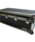 Midsize Drum Hardware Case Heavy Duty Hard Shell Utility Tote For Serious Gear Hauling Durable Plywood Road Transport Box with casters.