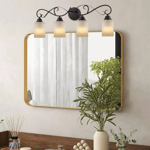 Amber Glass Cylinder Pendant Shades Set Of 3 For Vanity Lights And Chandeliers, 6 Inch By 4 Inch, Modern Upgrade