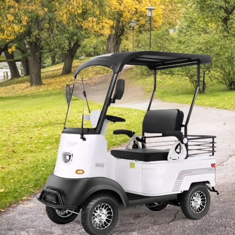 Road Ready Premium Electric Mobility Scooter For Adults With Kick Ass 800W Brushless Motor And 12 Mph Max Speed in park.