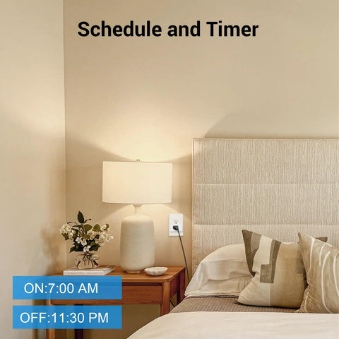 Bedroom lamp plugged into Z Wave Outlet Dimmer 2 Pack With 800 Series LR Plug Extender, S2 Z Wave Device That Requires Hub