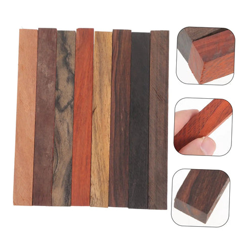 Top Shelf Wood Pen Blanks For Turning 8 Pack Exotic Lumber With Sick Rotating Grain Pattern showcasing 8 wood pen blanks arranged.