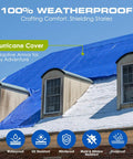 Built Tough Heavy Duty Poly Tarp 20x30ft Waterproof Weatherproof Cover With Grommets Every 3Ft protecting roof from rain