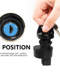Ignition Key Switch For Ranger 1000 XP 1000 ATV UTV 4 Pin 3 Position Off Run Start Replacement Kit display with key insertion