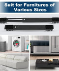 Extendable Appliance Rollers For Washer And Dryer BeefedUp Heavy Duty Mobile Base, suitable for various furniture sizes