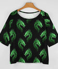 Cool Women Dragon Fire Art Tee With Boat Neck Loose Fit Short Sleeve Breathable Polyester Blend For Daily Wear