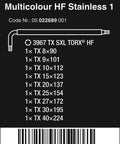 Hex Key Set With Holding Function 9 Piece Multicolor L Keys Ice Hardened Stainless Steel size chart details