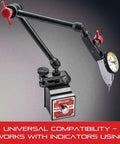 Magnetic Base Universal Indicator Holder With Triple Jointed Arm And Fine Adjustment for precision measurements in workshops.