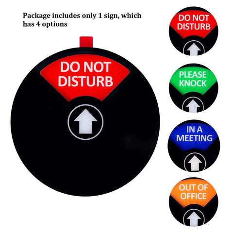 Privacy Office Door Sign With Magnetic Status Board Do Not Disturb Please Knock In A Meeting Out Of Office 5 Inch Black