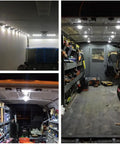 12V 40 LED 2835 Van Interior Light Kit lighting up van ceiling with project lens waterproof for LWB vans and trailers