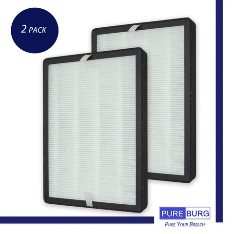 No-Brainer Replacement Air Filter Pack For MOOKA KOIOS GL-FS32 And AZEUS GL-FS32 Air Purifiers H13 True HEPA Plus Activated Carbon 2-Pack