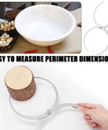 11-inch stainless steel bowl calipers for woodturning; double-ended circular arms with pivot